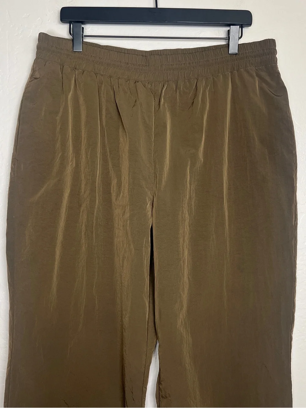 GOOD AMERICAN Women’s Size 4 / XL Mocha Brown Wide Leg‎ Track Pant